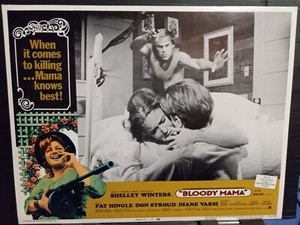 Lobby Card 1970 BLOODY MAMA Shelly Winters as Ma Barker gun bed death R Corman
