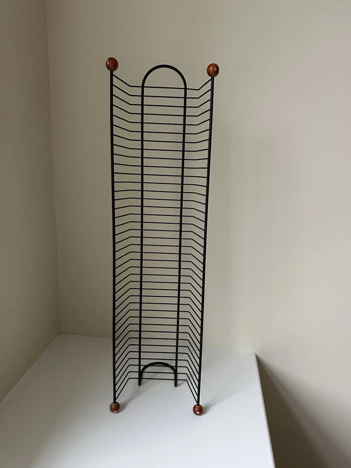 DVD Tower Wire Rack Holder Media Storage 31.5"  Vintage Atlantic Media Piece - Image 1 of 4