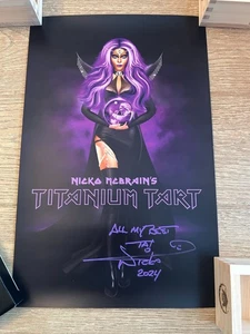 IRON MAIDEN NICKO MCBRAIN SIGNED POSTER TITANIUM TART SIDE PROJECT RARE 11X17 - Picture 1 of 6