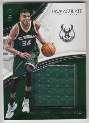 2016-17 Immaculate Giannis Antetokounmpo Standout Materials Jersey Patch /99 - Image 1 of 2