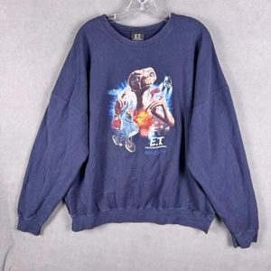 Universal Studios Mens ET Graphic Sweatshirt 3XL Blue Vintage Y2K - Picture 1 of 8