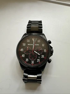 Michael Kors MK8332 Gage Black Chrono Date Steel Bracelet Men Watch 040523 - Picture 1 of 5