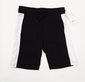 Univibe Boys Youth Size S Drawstring Shorts Pockets Black White Stripe - Picture 1 of 10
