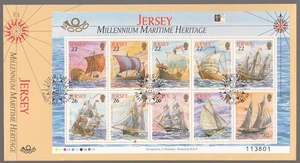 Jersey 2000 FDC MS Millennium Maritime Heritage - Picture 1 of 1