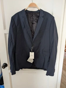 Paul Smith Mens Sports Jacket Blazer Blue Black Check Plaid 46  - Picture 1 of 7