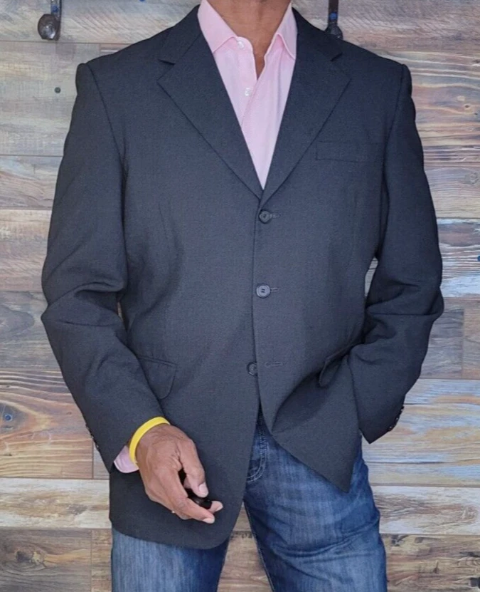 Pierre Cardin 100% Ultra Cool Wool Black Blazer Sport Jacket Size 42R - Image 1 of 4