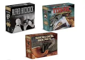 Murder Mystery Puzzle Titanic/Sherlock/Hitchcock 1000 Teile mit Buch - Bild 1 von 11