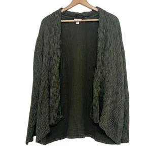 Cardigan femme Jill taille 2X Pure Jill Gauzy 100% coton ouvert devant vert - Photo 1 sur 10