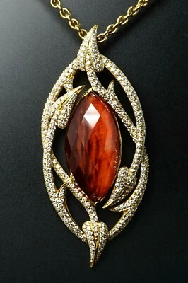 Collar colgante de diamantes hiedra venenosa Stephen Webster joyería fina usado Foto 1 de 4