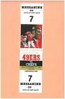 Kansas City Chiefs San Francisco 49ers 11-17-1985 ticket Topps Jerry Rice Rookie
