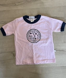 UNIVERSITY OF OKOBOJI Iowa Girls Pink Ringer Tshirt Kids Size 4 Lake Okoboji - Picture 1 of 5