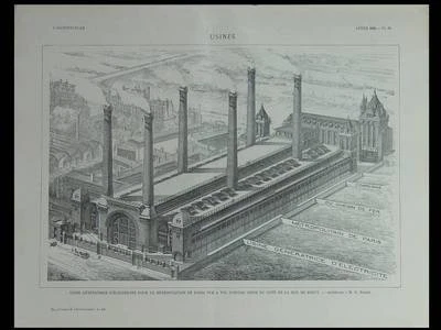 L'ARCHITECTURE N°18 1904 - PARIS, USINE METRO BERCY, QUAI DE LA RAPEE, FRIESE - Photo 1/2