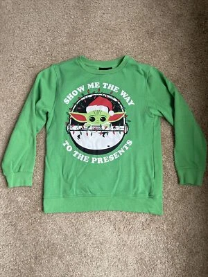 Star Wars Ugly Christmas Sweater XL Blue Grogu Baby Yoda Holiday Long Sleeve - Image 1 of 4