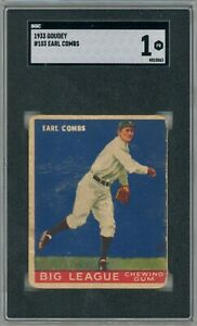 1933 Goudey #103 Earl Combs New York Yankees SGC 1