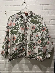 Vintage TUDOR COURT Damen XL Jacke Blazer asiatisch Mandarin Kragen Taschen - Bild 1 von 9