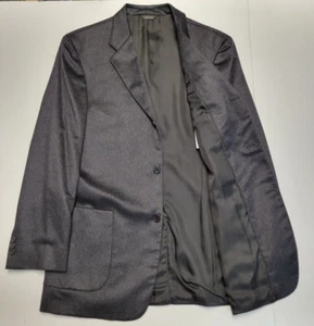 Donna Karan Signature Blazer Suit Jacket Three-Button Men 40R Gray 100% CASHMERE - Picture 1 of 7