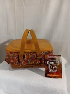 Vintage Lefty Longaberger Basket 1997 Shades Of Autumn Bountiful Harvest W/lid - Picture 1 of 14