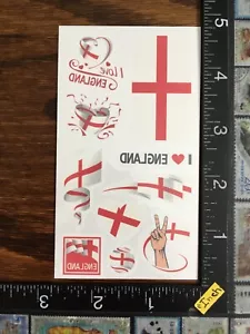 ENGLAND TEAM, INGLATERRA, ONE SHEET TEMPORARY TATTOOS BEAUTIFUL DESIGN #WCUP53 - Picture 1 of 2