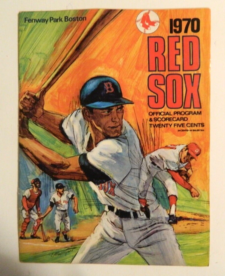 Boston Red Sox vs California 1970 programa oficial y tarjeta de puntuación. Puntuación en blanco Foto 1 de 4