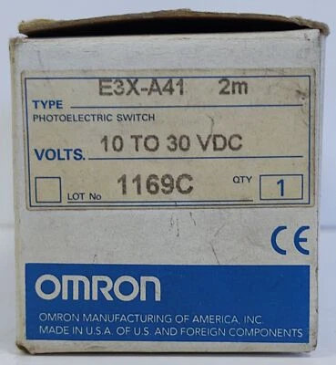 Omron E3X-A41-2M Photoelectric Sensor - Image 1 of 4