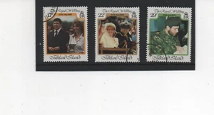 Falkland Islands Stamps 1986 Prince Andrew's Royal wedding set of 3 Fine Used - Picture 1 of 1