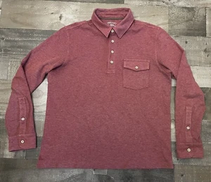 UNTUCKit Mens Matthieu Heavyweight Long Sleeve Polo Size Medium Red Reg 40979 - Picture 1 of 9