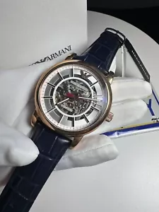 EMPORIO ARMANI Skeleton Automatic White Dial Watch AR60009 - Picture 1 of 5