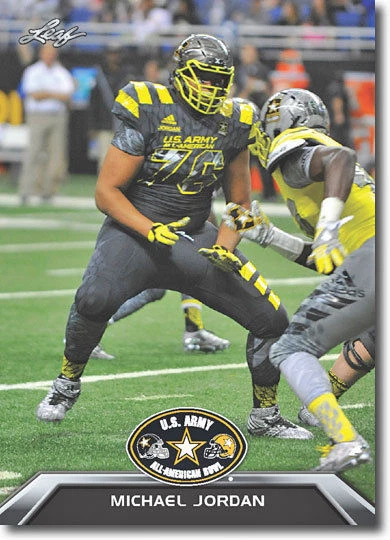 迈克尔·乔丹 2016 年 LEAF“有史以来第一版”美国军队全美国新秀卡 — 第 1/1 张图片