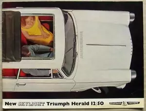 TRIUMPH HERALD 12/50 SKYLIGHT Car Sales Brochure 1963 #356/763/25 UK - Picture 1 of 3