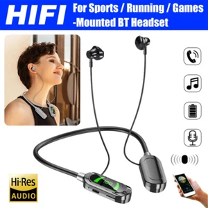 Auriculares inalámbricos Bluetooth 5.3 con banda para el cuello Micrófono Auriculares estéreo Auriculares - Imagen 1 de 27