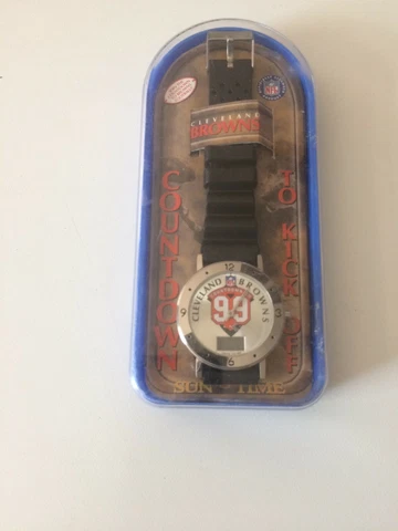 Cleveland Browns NFL Countdown Band Watch in original case Cover