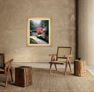 Thomas Kinkade ~ Afternoon Light Dogwood 16x20 S/N Oil on Canvas - Image 1 of 4