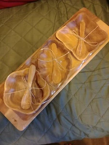 Madera para el hogar Beekman 7 piezas. Bandeja para servir/snacks, nueva, hecha a mano en Filipinas #2901 - Imagen 1 de 6
