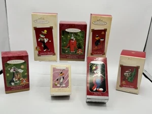 LOONEY TUNES Hallmark Keepsake Ornaments Lot Of 7 Original Boxes Rare Mint 90s - Picture 1 of 9