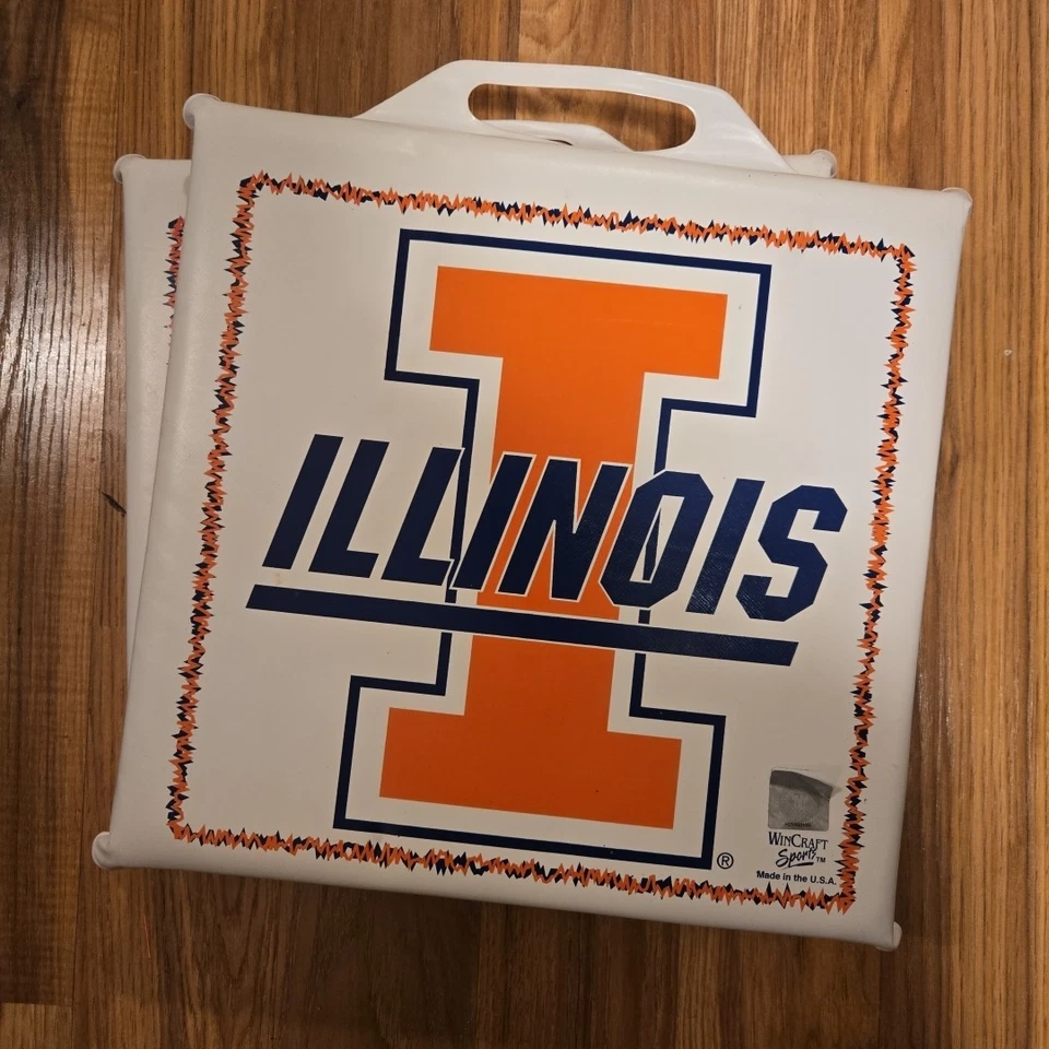 (2) 伊利诺伊大学体育场座椅长椅垫支撑伊利尼 🏈 — 第 1/4 张图片