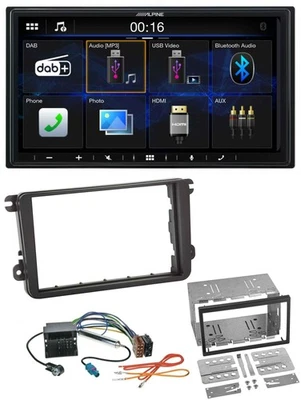 Alpine Bluetooth 2DIN MP3 DAB USB Autoradio für VW T5 Caravelle Multivan Transpo - Bild 1 von 4