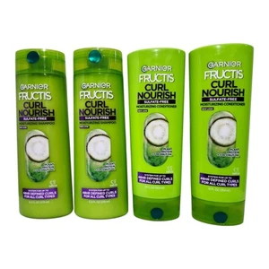 4 Garnier Fructis Curl Nourish Moisturizing Shampoo & Conditioner 12.5 fl oz - Picture 1 of 11