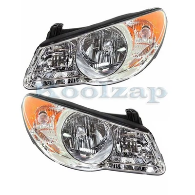 For 2010-10 Elantra Sedan Halogen Headlight Headlamp Head Light w/Bulb SET PAIR Foto 1 de 4