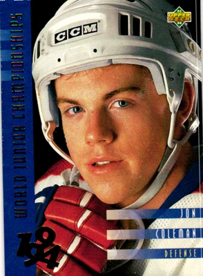 Jon Coleman World Junior Championships 93-94 Upper Deck Hockey Card #563 - Image 1 of 2