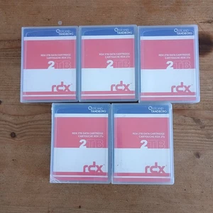 Lot de 5 Cassettes RDX de 2 To chacune Overland Tandberg Data - Zdjęcie 1 z 5