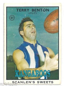 1968 B Scanlens (31) Terry BENTON North Melbourne Vg. - Picture 1 of 2