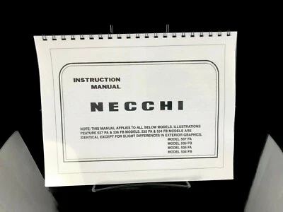 Máquina de coser manual Necchi 537 536 535 534 FA FB encuadernada en espiral Foto 1 de 3