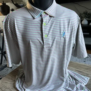 Peter Millar  x International Golf Club Summer Comfort Polo Shirt Men’s Sz L EUC - Picture 1 of 5