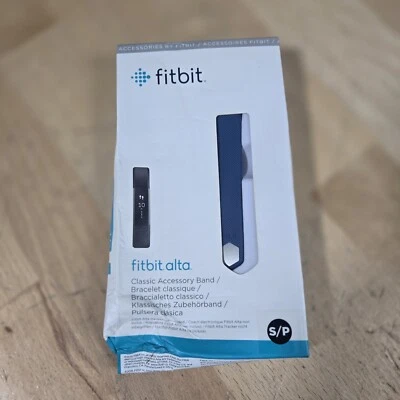 NUEVO Fitbit ALTA Clásico Accesorio Banda Azul Marino Talla Pequeña FB158ABBUS Ropa de Caja Foto 1 de 4