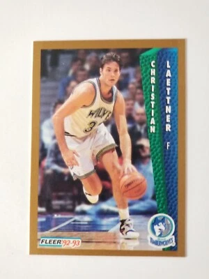 1992-93 Fleer Rookie RC #379 Christian Laettner Minnesota Timberwolves - Image 1 of 2