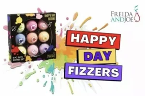 Valentine Day Fizzers Aromatherapy 9 Pcs Large Bath Bomb Gift Set for Women - Picture 1 of 6
