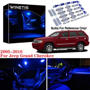 Kit de equipamiento interior de luces LED azules premium para Jeep Grand Cherokee 2005-2010 - Imagen 1 de 12
