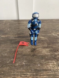 Vintage 1986 GI Joe Motor Viper Cobra Stun Driver Hasbro Action Figure W/ Flag - Picture 1 of 6