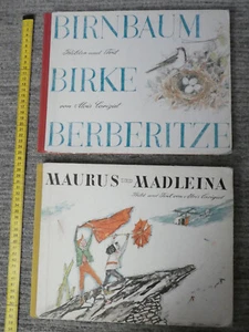 2x Alois Carigiet*Birnbaum Birke Berberitze**Maurus und Madleina*sehr alt - Bild 1 von 10