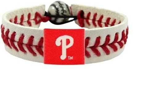 PHILADELPHIA PHILLIES BASEBALL SEAM LEATHER BRACELET NEW & LICENSED Cover